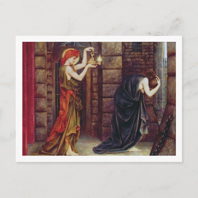 Cartão Postal Esperança na prisão do desespero (petróleo na canv (Frente)