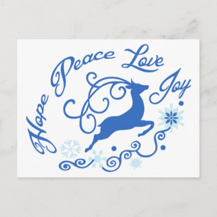 Cartão Postal Esperança paz amor alegria