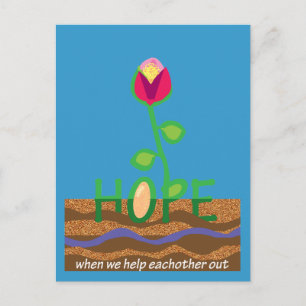 Cartão Postal Esperança quando nos ajudarmos