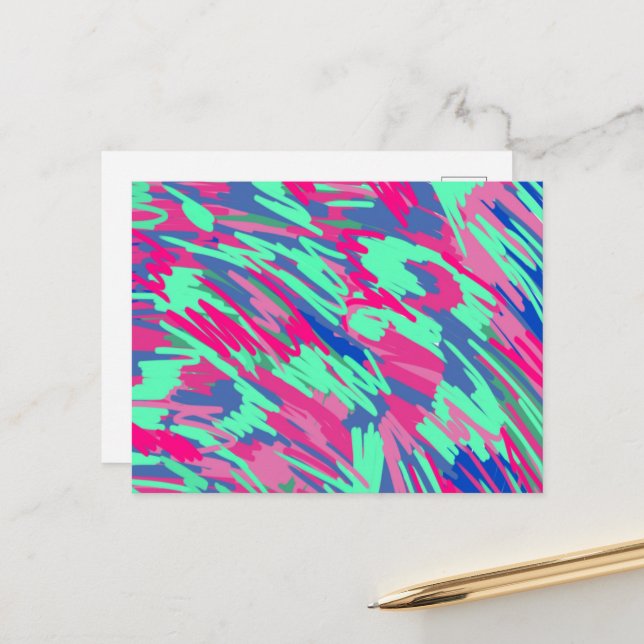 Cartão Postal Esperando por Primavera Abstrato de Arte (Frente/Verso In Situ)