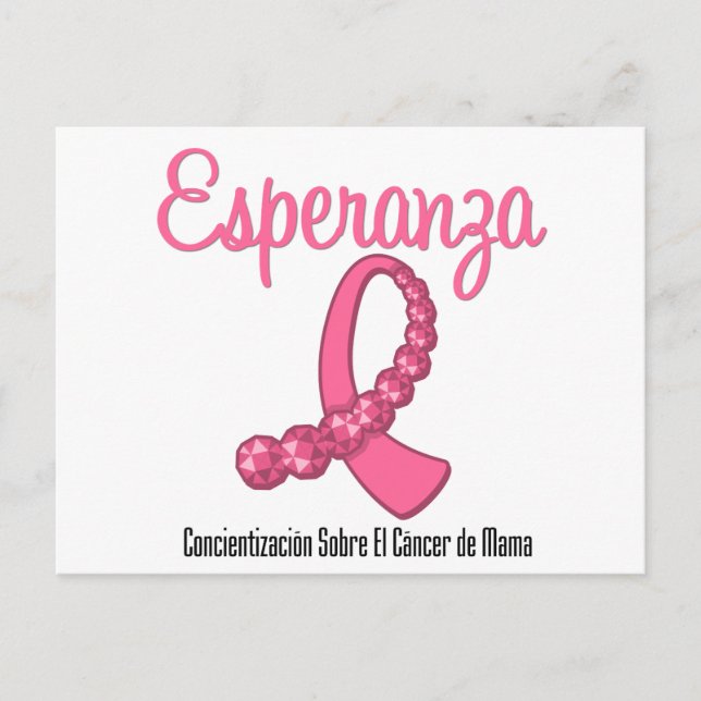 Cartão Postal Esperanza Liston Rosa - Cancer de Mama (Frente)