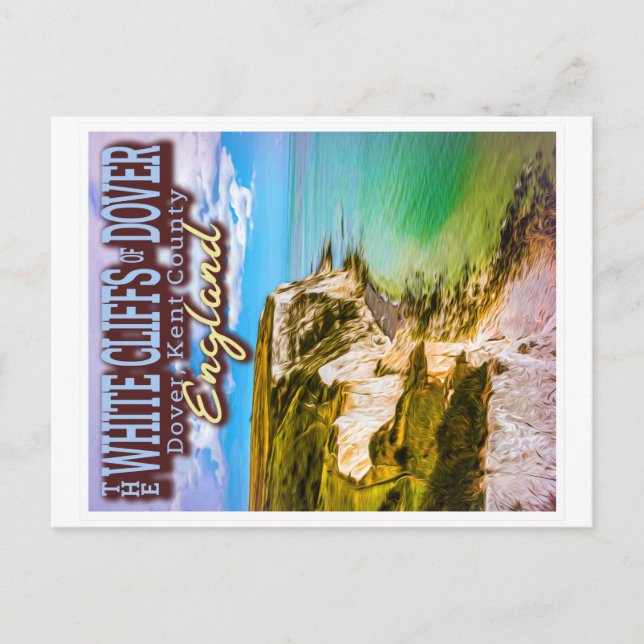 CARTÃO POSTAL ESPERAS BRANCAS DA PORTA - DOVER KENT ENGLAND (Frente)