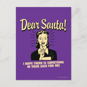 Cartão Postal Espero que haja algo no seu saco para mim