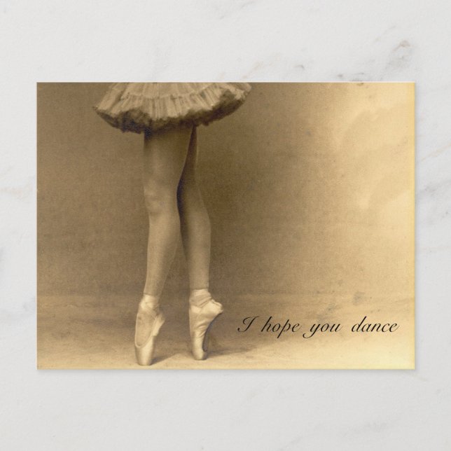 Cartão Postal Espero que você dança (Frente)