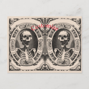 Cartão Postal Espessa do Crânio Humano Spooky_Cove
