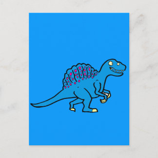 Cartão Postal Espinossauro Azul