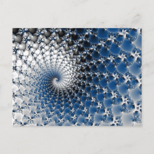Cartão Postal Espiral Azul
