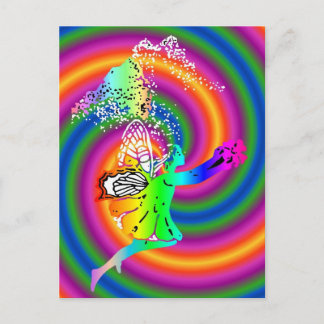Cartão Postal espiral de fada
