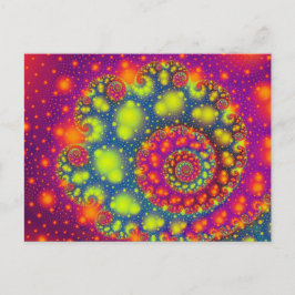 Cartão Postal Espiral Espiral Neon - Abstrato Arte Decorativa