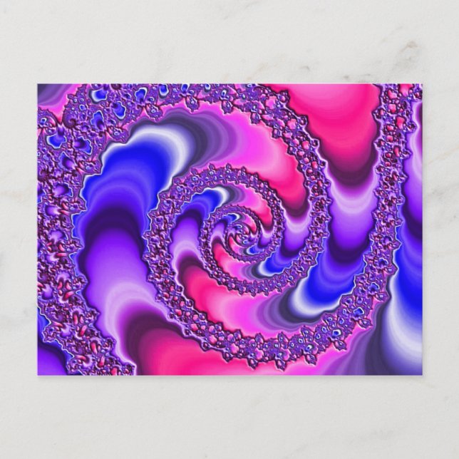 Cartão Postal Espiral Roxa (Frente)
