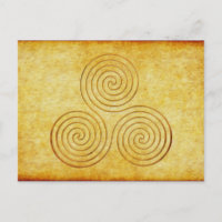 espiral tripla celta - Ouro antigo OneLine