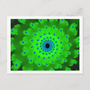 Cartão Postal Espiral verde