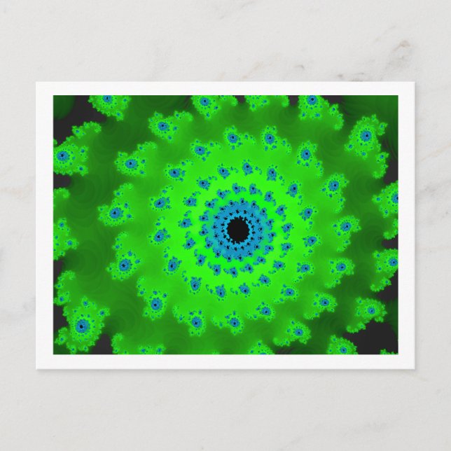 Cartão Postal Espiral verde (Frente)