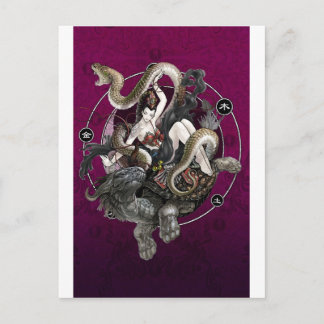 Cartão Postal Espírito Chinês da Tartaruga Cobra