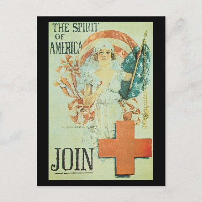 Cartão Postal Espírito da Segunda Guerra Mundial Americana (Frente)