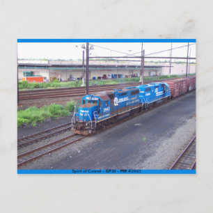 Cartão Postal Espírito de ConRail - GP38 - PRR nº 2943 em Pintur
