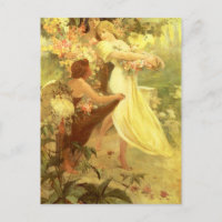 Espírito De Primavera por Alphonse Mucha