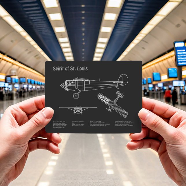 Cartão Postal Espírito de Rua. Louis - Planos de Aeronave Bluepr (Criador carregado)