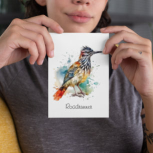 Cartão Postal Espírito do Deserto, Papa-Léguas em Aquarela perso