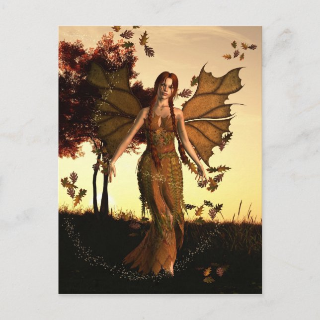 Cartão Postal Espírito do outono (Frente)
