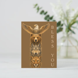 Cartão Postal Espírito do Selvagem – Arte do Totem