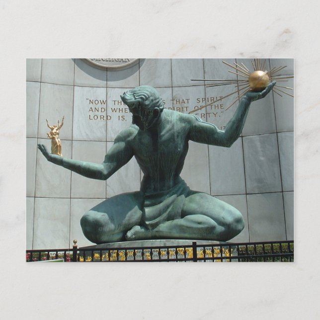 Cartão Postal Espírito dos Cartões-postais Detroit (Frente)