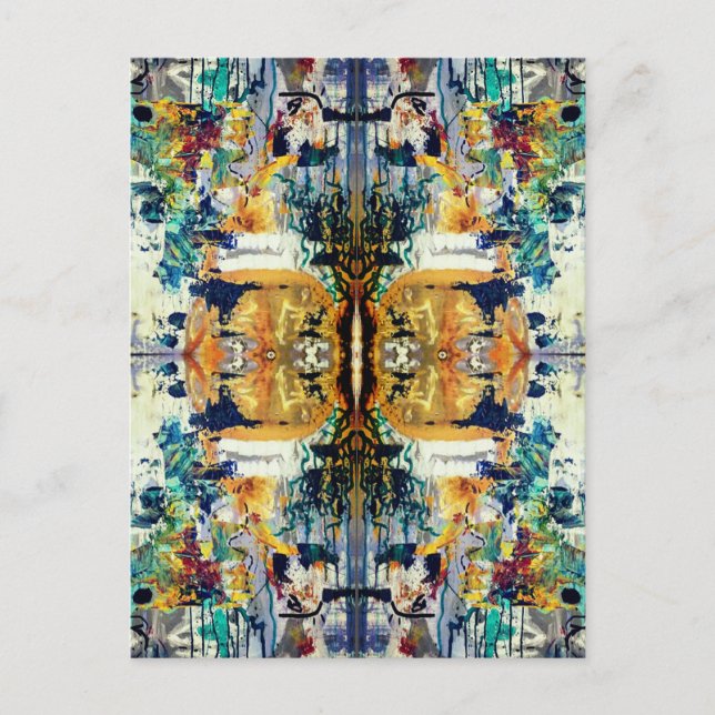 Cartão Postal espírito espelhado. Dimensões (Frente)