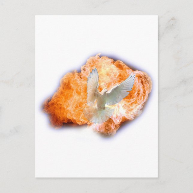 Cartão Postal Espírito Santo como Flame e Dove (Frente)