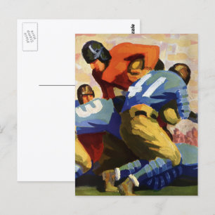Cartão Postal Esportes Antigos, Jogadores de Futebol Americano e