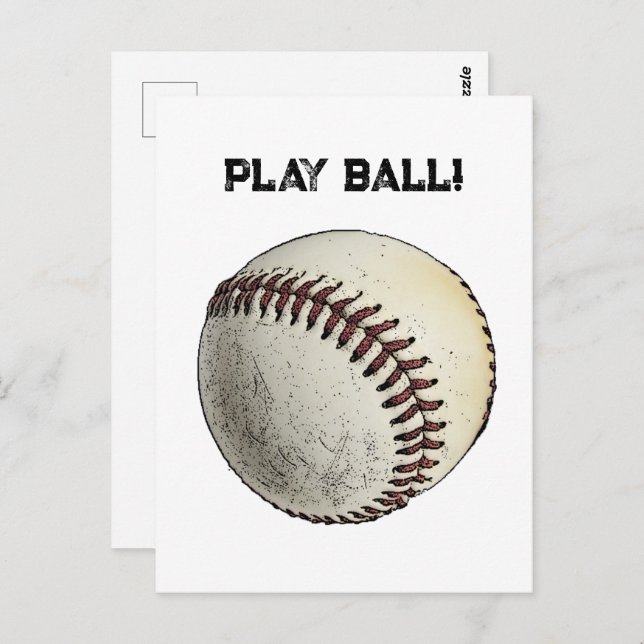 Cartão Postal Esportes de Baseball Jogam Ball Batter Up (Frente/Verso)