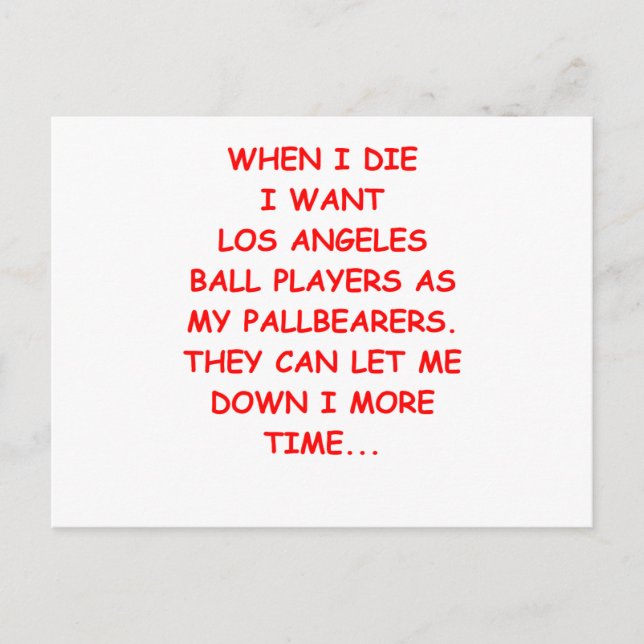 Cartão Postal esportes de los angeles (Frente)