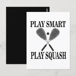 Cartão Postal Esportes Fã de Jogador de Squash