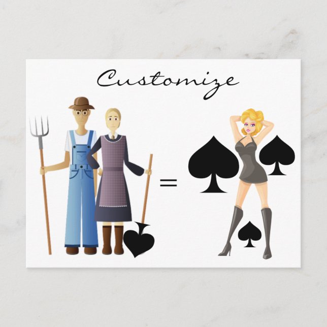 Cartão Postal Esposa do fazendeiro Rainha de Espadas Thunder_Cov (Frente)