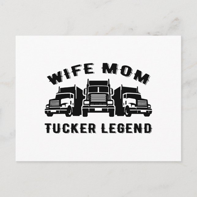 Cartão Postal Esposa Mãe Trucker Legend Cotes (Frente)