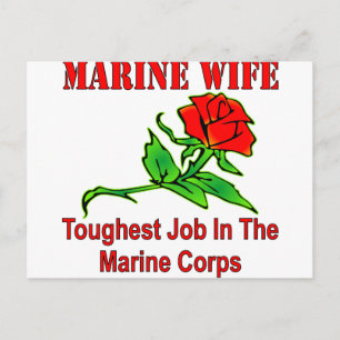 Cartão Postal Esposa Marinha Da USMC É O Trabalho Mais Duro No 