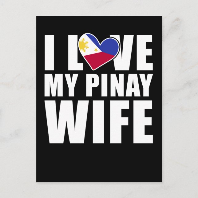 Cartão Postal Esposa Pinay Filipinas Amor Orgulhoso Marido (Frente)