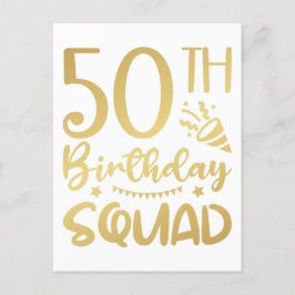 Cartão Postal Esquadrão de Aniversário de 50 anos Equipe de Fest