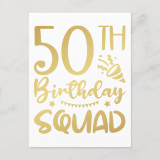 Cartão Postal Esquadrão de Aniversário de 50 anos Equipe de Fest