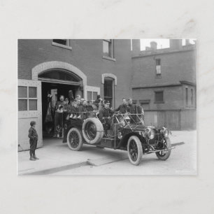 Cartão Postal Esquadrão de Bombeiros Packard, 1911