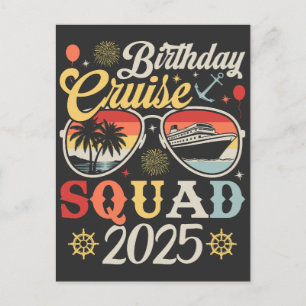 Cartão Postal Esquadrão de Cruzeiro de Aniversário 2025 Família