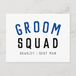 Cartão Postal Esquadrão do Groom | Na moda Solteiro Padrinho de