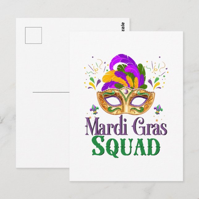 Cartão Postal Esquadrão Mardi Gras (Frente/Verso)