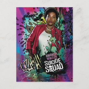 Cartão Postal Esquadrão Suicida Amanda Waller Character Grafit