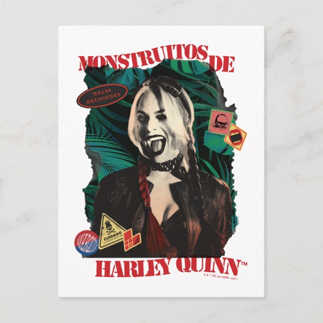 Cartão Postal Esquadrão Suicida | Harley Quinn Sorriso (Frente)