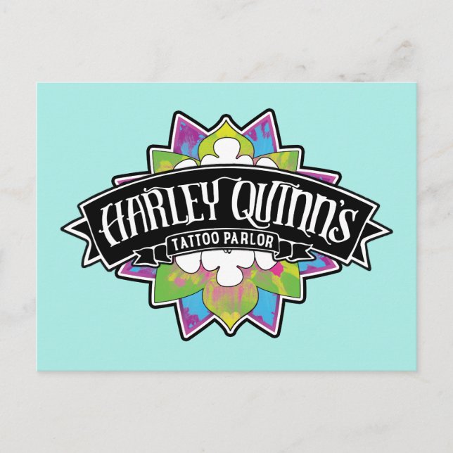 Cartão Postal Esquadrão Suicida | Harley Quinn's Tattoo Parlor L (Frente)