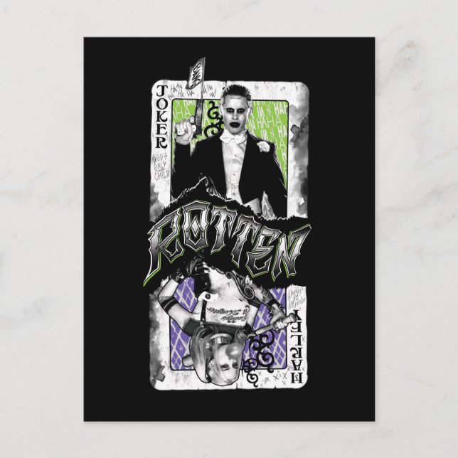 Cartão Postal Esquadrão Suicida | Joker & Harley Rotten (Frente)