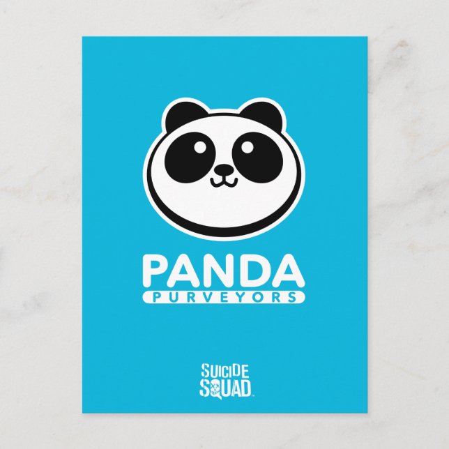 Cartão Postal Esquadrão Suicida | Logotipo Panda Purveyors (Frente)