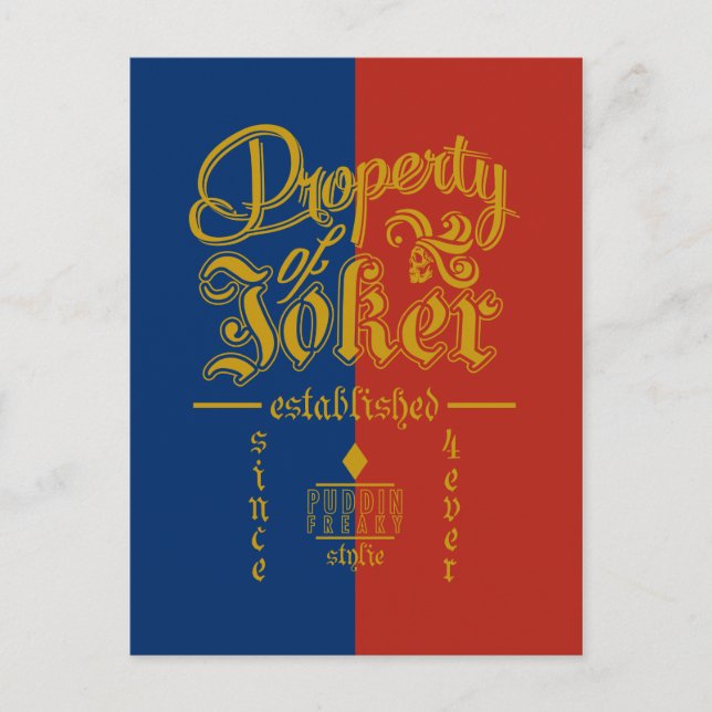 Cartão Postal Esquadrão Suicida | Puddin Freaky (Frente)