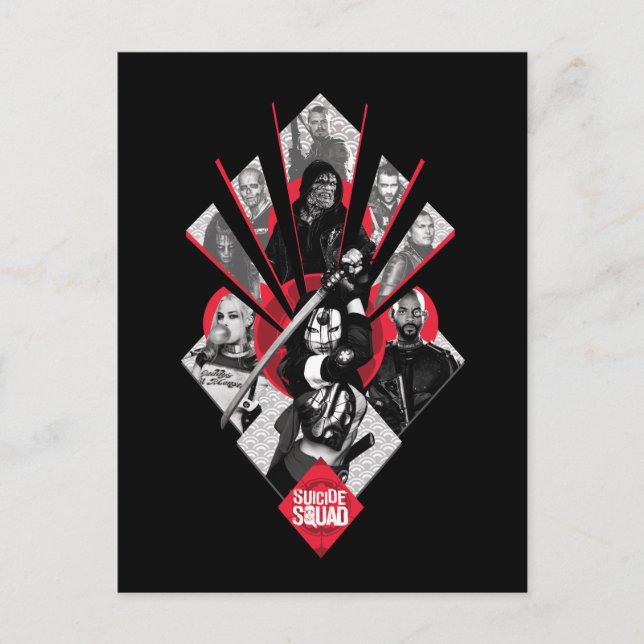 Cartão Postal Esquadrão Suicida | Task Force X Gráfico Japonês (Frente)