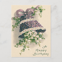 Cartão Postal Esqueça-me-não-Lily do Vale Bell